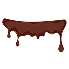 Melted chocolate illustration design