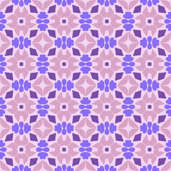 Petal Geometry – Abstract Floral Repeat in Pastel Plum and Lavender