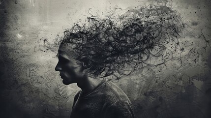 Visualization of brain wave patterns associated with stress and anxiety