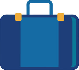 blue suitcase isolated on white background