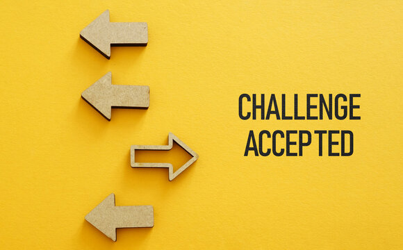 Challenge Accepted is shown as business and educational concept