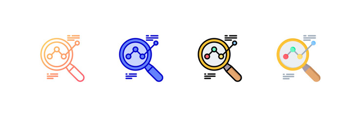 Analysis Icon set multiple style collection