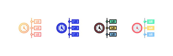 Timeline Icon set multiple style collection