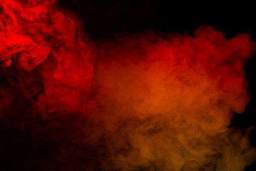 Red steam on a black background.