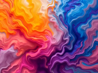 A close up of a colorful abstract painting.