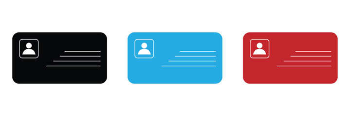 Credit Card Icon set for digital nomad, freelancer, working at home . Vector Illustration . EPS 10 . 