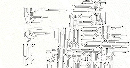 Electronics board. Circuit board electronic hi tech pattern. Vector abstract technology on white background.