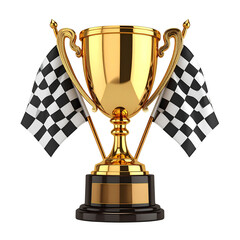 Golden Trophy Cup – Isolated Award Prize on Transparent Background