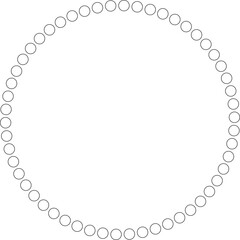 Dotted line circular round frame, symbol, icon
