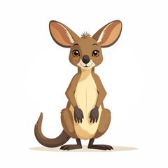 Cute Cartoon Wallaby Full Body
