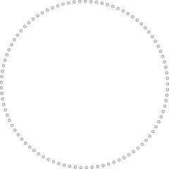 Dotted line circular round frame, symbol, icon