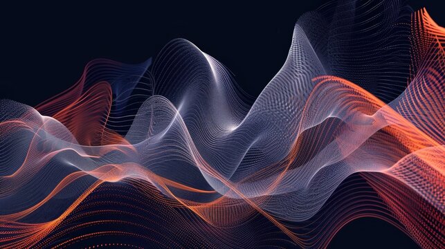 Conceptual representation of stress-induced brain wave activity patterns