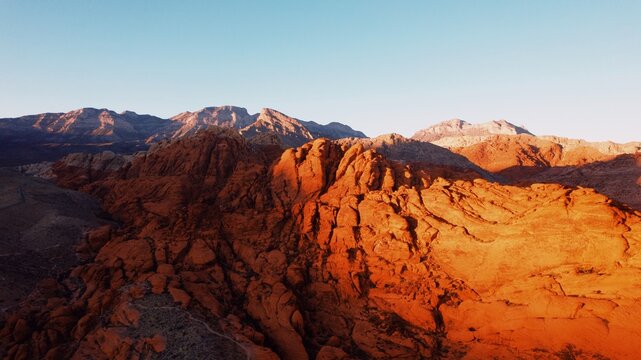 sunset in the mountains