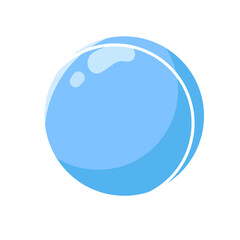 Blue shiny pearl illustration icon line vector 2d style