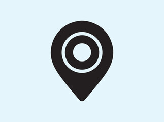 Isolated Location Icon for Digital Applications