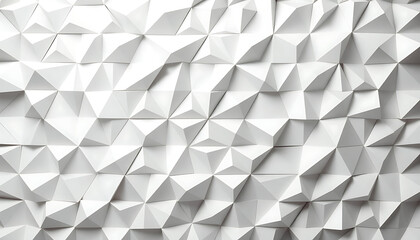 Abstract white 3d wall texture with geometric triangles and modern minimalist design