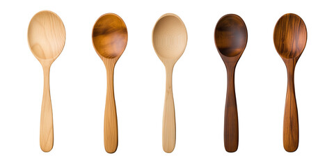 Stick spoons, set. on a white background, cut out