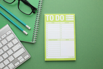 Desktop calendar on a modern desktop. Schedule and time planning in office and business.