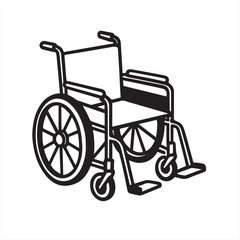 wheelchair isolated on white