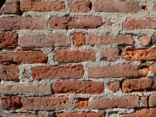 old red brick wall background