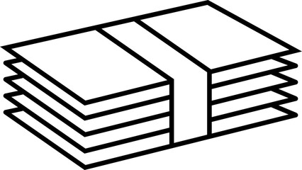 Stack of Money Line Icon