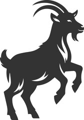 Farm animal vector silhouette of a goat