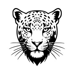 Leopard Head silhouettes Illustration