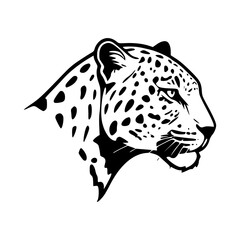 Leopard Head silhouettes Illustration
