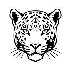 Leopard Head silhouettes Illustration