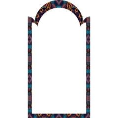 vector pink and brown floral border with frame