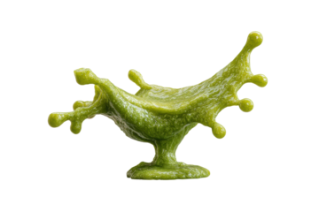 PNG Abstract green blob sculpture with unique organic shape