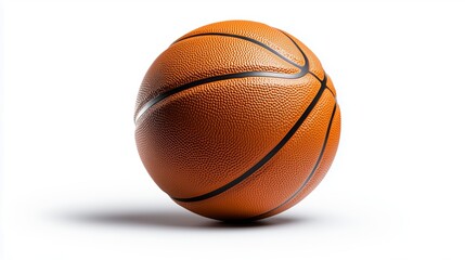 Fototapeta premium A realistic basketball isolated on a white background.