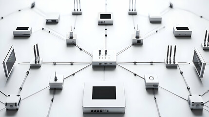 Network System Diagram Illustration