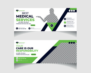  Healthcare social media post template design
