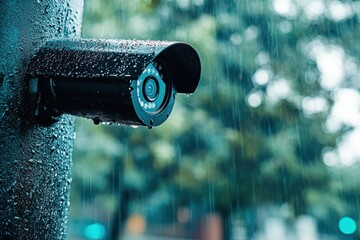 security camera on the wall