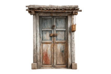 PNG Rustic wooden door with weathered texture and vintage charm