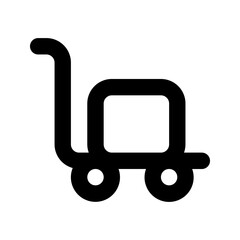 Packages delivery trolley icon. sign for mobile concept and web design. vector illustration