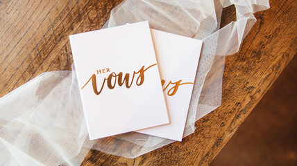 Her Vows wedding vow book