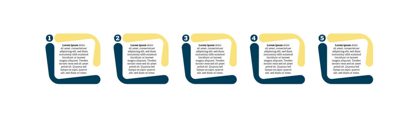 Very simply infographic design with 5 options or steps. Infographics for business concept.