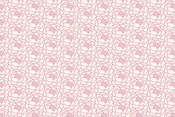 seamless pattern with pink cream flowers abstract background	