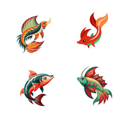 Obraz premium set of fishes