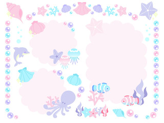 海の生き物詰め合わせフレーム3