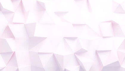 Obraz premium Soft pastel pink geometric polygonal surface with light and shadow creating texture