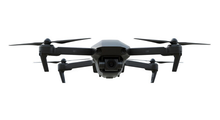 A drone with camera on a white or transparent background. PNG