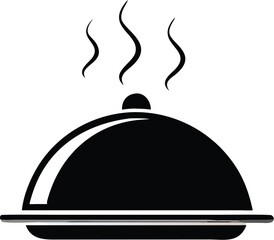 Elegant black tray holds a steaming dish with a transparent background, symbolizing culinary art