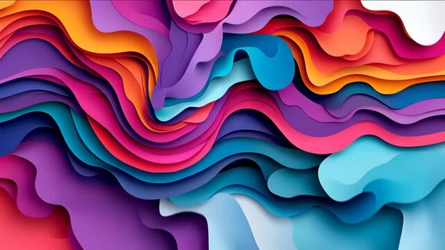Vibrant Abstract Paper Cut Art: A Symphony of Colors