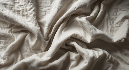 Abstract Texture of Wrinkled Fabric Light and Shadow Play on Soft Material.