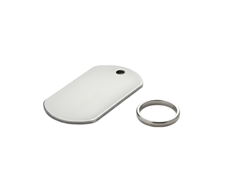 Blank Metal Dog Tags with Split Ring Customizable Identification Tags