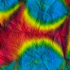 Rainbow-colored textured background. A paper napkin stained with leaking printer ink. Abstract...