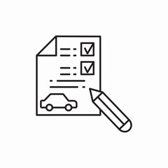 car checklist document icon vector sign
